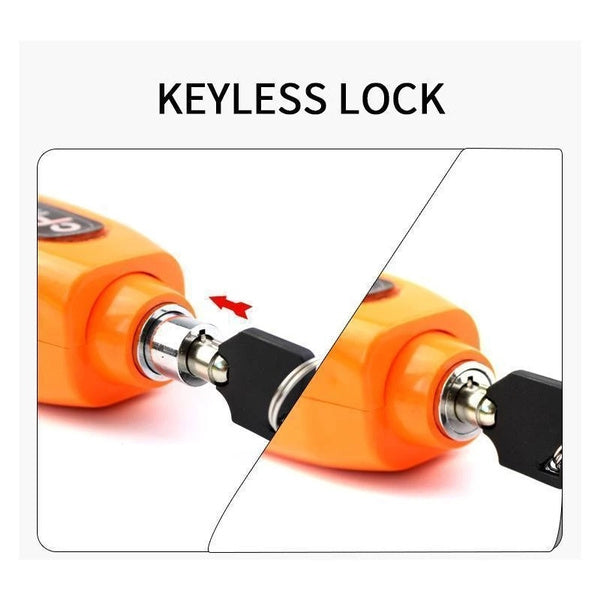 Bike lock with brake lever system Bike lock with brake lever system